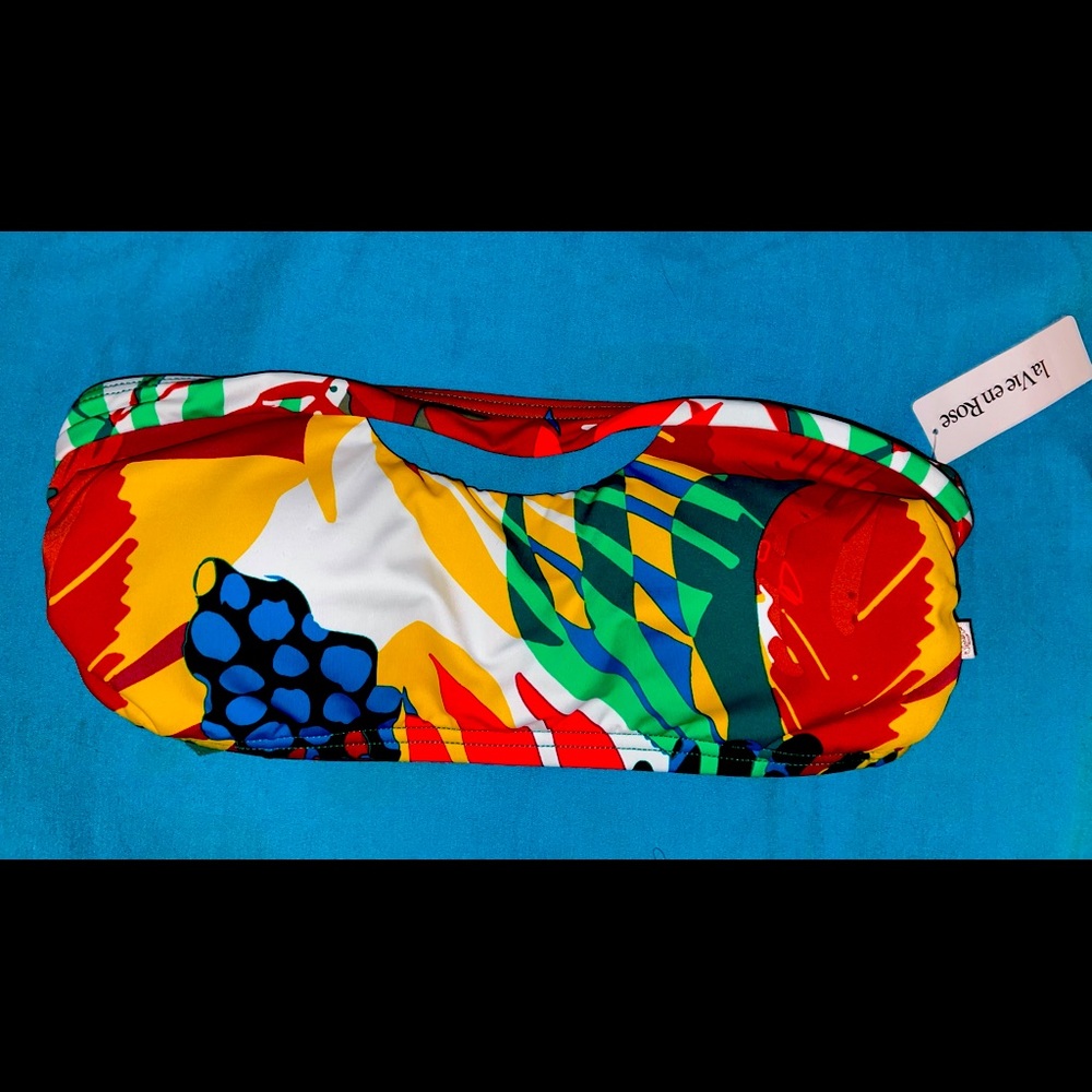 Tropical bandeau bikini top NEW W/ TAG
